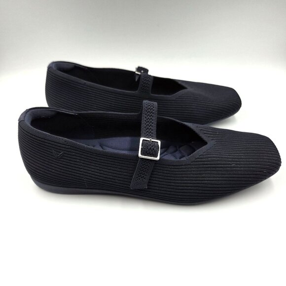 Vivaia Shoes Womens 42 /10.5 Navy Blue Margot Square Toe Mary Jane - Picture 4 of 10